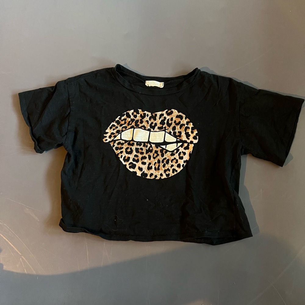 Black Leopard Print Altar’d State T-Shirt
